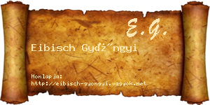 Eibisch Gyöngyi névjegykártya