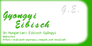 gyongyi eibisch business card